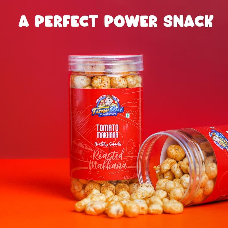 Time Out Popcorn Tomato Jain Roasted Makhana, Fasting Friendly, Plant-Based, Gluten-Free Snack, Pack of 2 x 70g — image 5