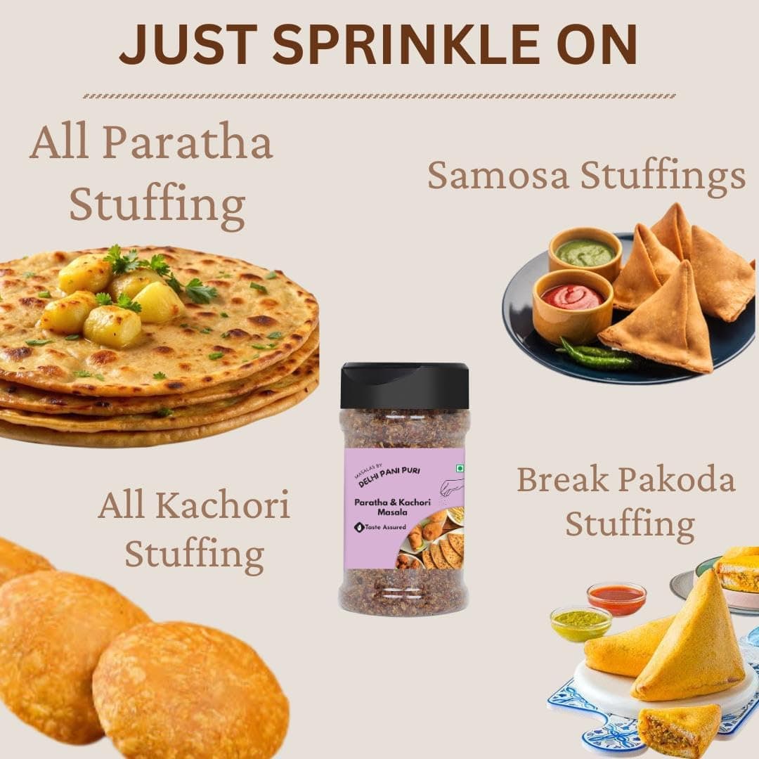 Paratha & Kachori Masala | Chatpata Masala | 70gm | Use in stuffing of parathas, samosas, kachoris & kababs | Fresh Blend | 100% Organic No Chemicals — image 2