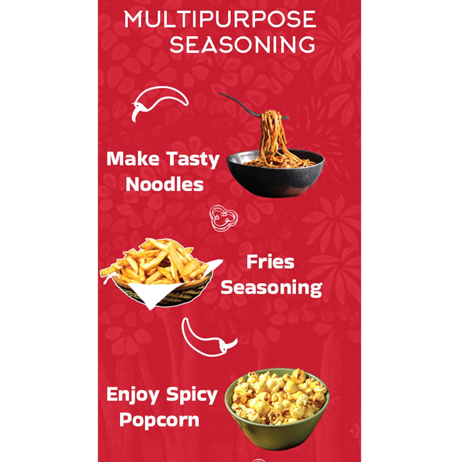 Ashwat Jain Peri Peri Sprinkler - No Onion No Garlic - For Multipurpose Seasoning - Fries, Sweet Corn, Makhana, Papad, Khichdi (90 gm) — image 3