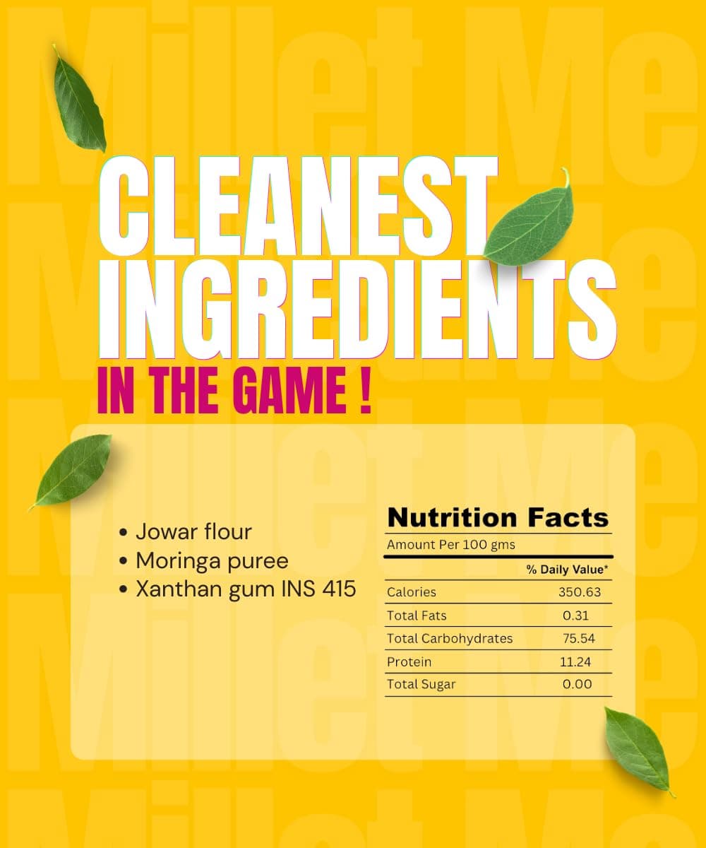 Millet Me by Kuizeens Jowar Moringa Pasta - 230g (Pack of2)| Gluten-Free & Nutrient-Rich | Rich In Protein | Easy-to-Make | Healthy Alternative for Wholesome Meals | Jain | No Onion & Garlic — image 3
