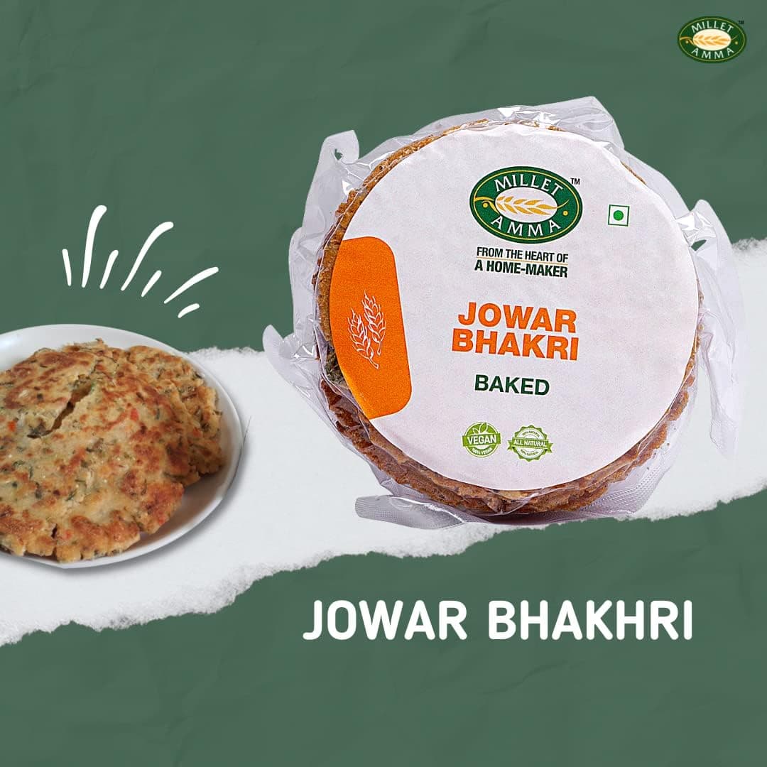 Millet Amma Baked Jowar Bhakhri - 360 Gms | (Pack of 2 - Each 180 Gms) | Ready to Eat | Best Choice for Snack Time, Parties & Events | Healthy Traditional Gujarati Snacks — image 7