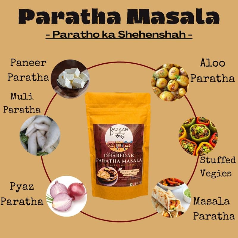 BazaaRooh Homemade Freshly Prepared Paratha Masala 200g Grinded on low Speed, Aromatic and Flavourful | No Additives, Color, Preservatives, Citric Acid (Jain Friendly) | Stuff Paratha Masala Dhaba Style — image 7