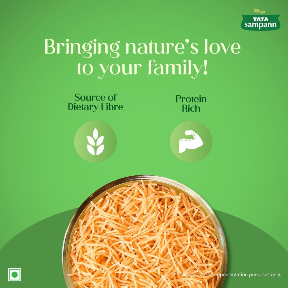 Tata Sampann Unroasted Vermicelli, Protein Rich Seviyan, Made with Suji, No Added Maida, Source of Dietary Fibre, 400g — image 6