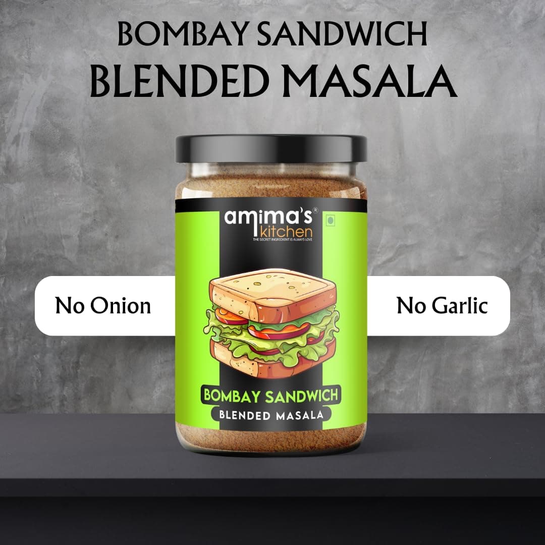 Amima's Kitchen Jain Sandwich Masala Sprinkler Jar -125g | Sandwich Spice Mix Powder | No Onion & No Garlic | Blended Spice Mix | No Artificial Flavour Added | Perfect For Grilled Sandwiches, Club Sandwiches, Toast Sandwich, Burgers, French Fries, Pizzas — image 2