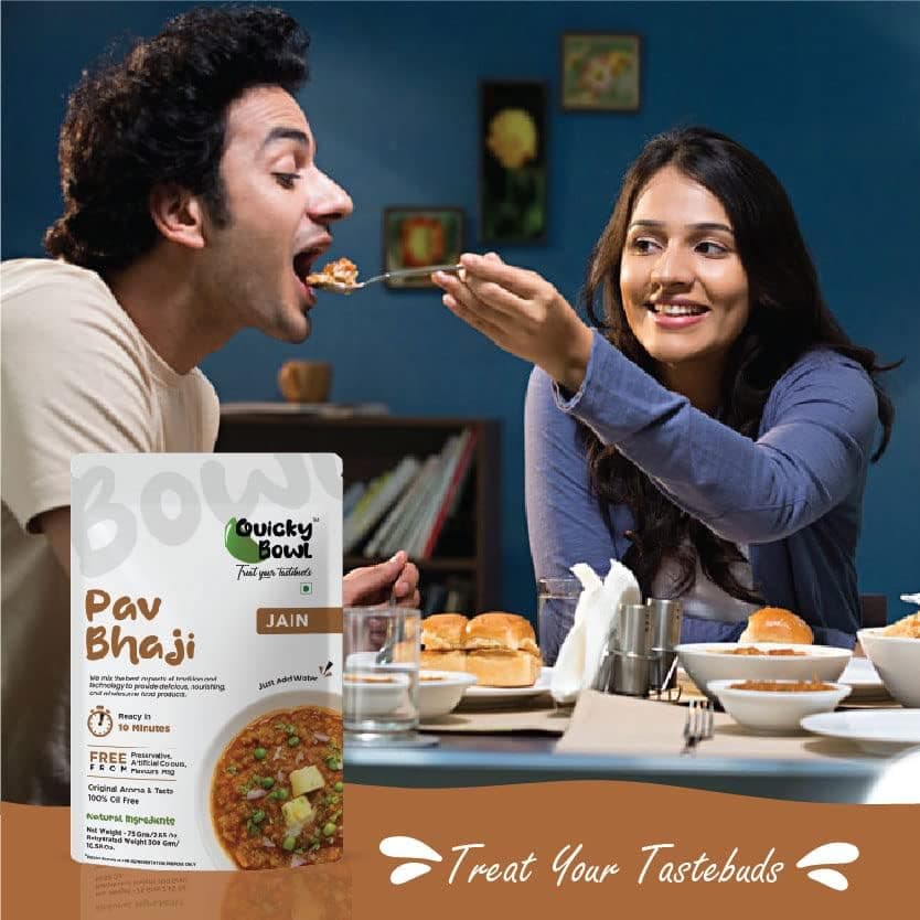 Quicky Bowl Jain Pav Bhaji|Mashed Vegetable Curry|Ready To Eat|No Onion No Garlic Food |Instant Food (Pack 1) — image 5