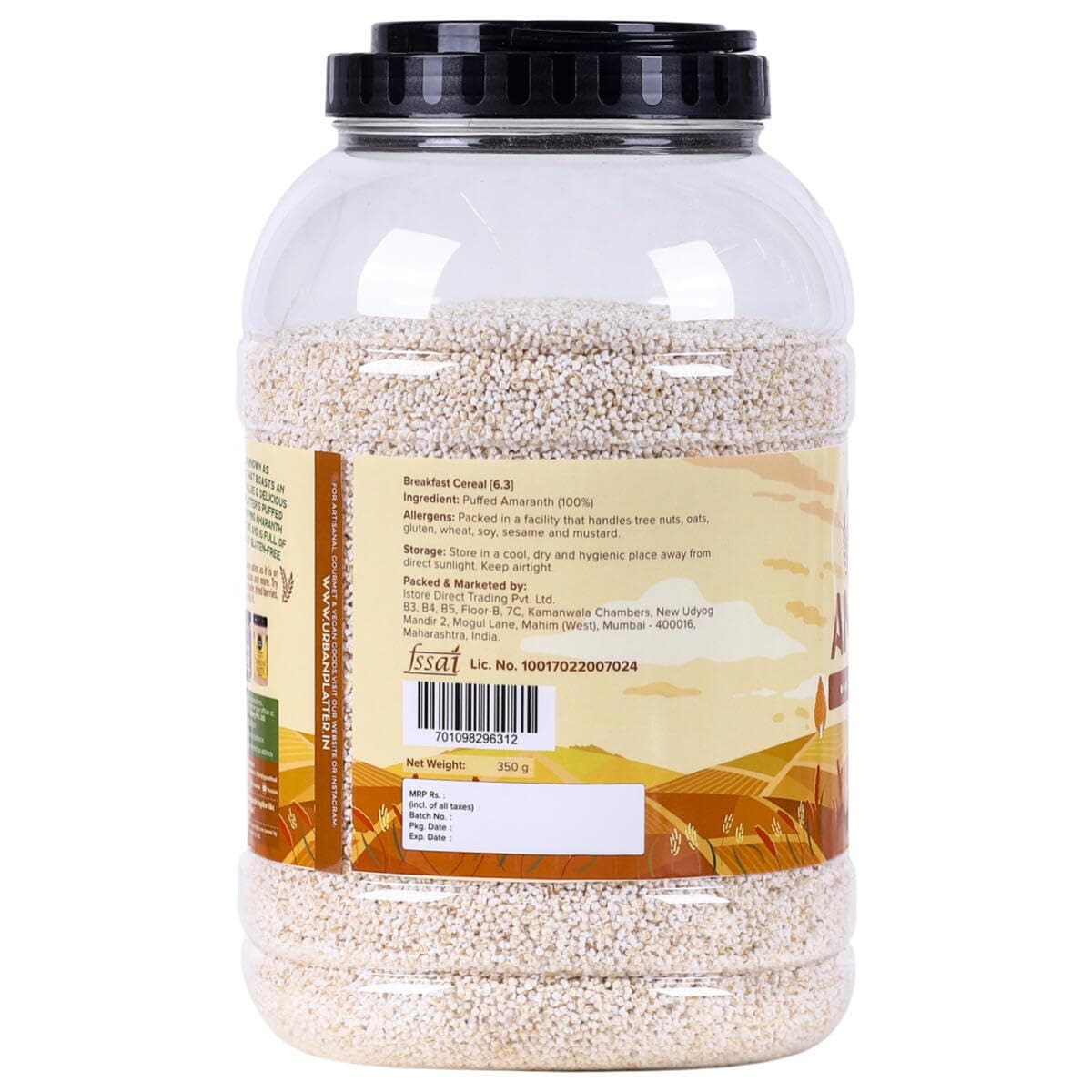 Urban Platter Puffed Amaranth, 200g (Rajgira | High in Protein & Fibre | Healthy Puffed Snack | Gluten-Free) — image 7