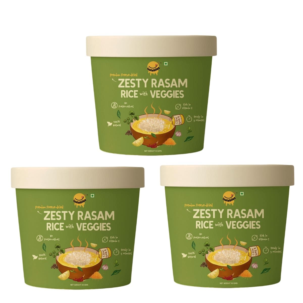 Instabites Ready To Eat Zesty Rasam with Veggies – Pack of 3 — image 2