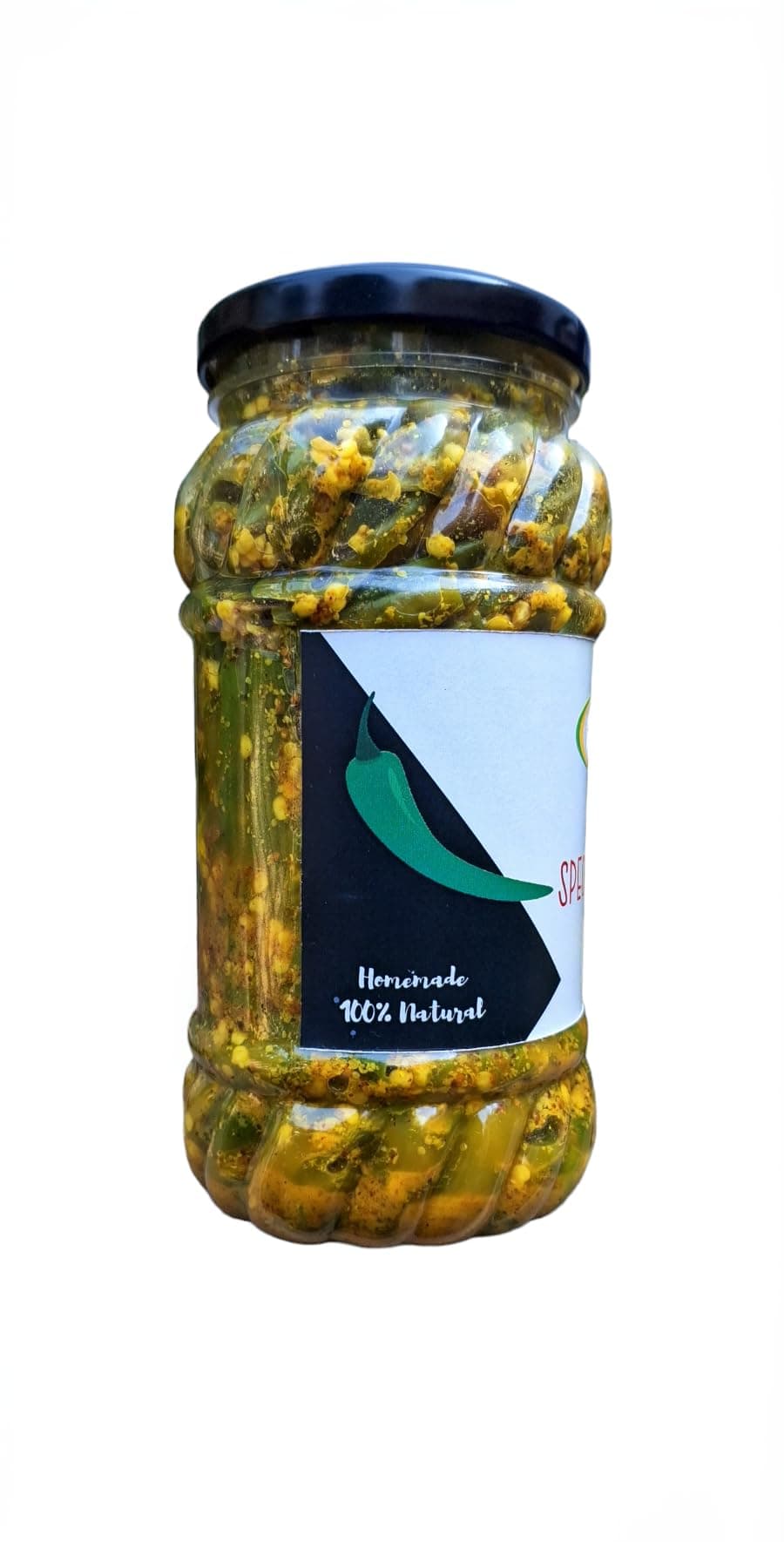 Laveena's Tripti SPECIAL MASALA MIRCH, carefully handcrafted with love by jain aunty! Rajasthani flavoured मट्ठा मिर्ची, green chilly pickle with less oil (Pack Of 1, 400 GR) — image 3