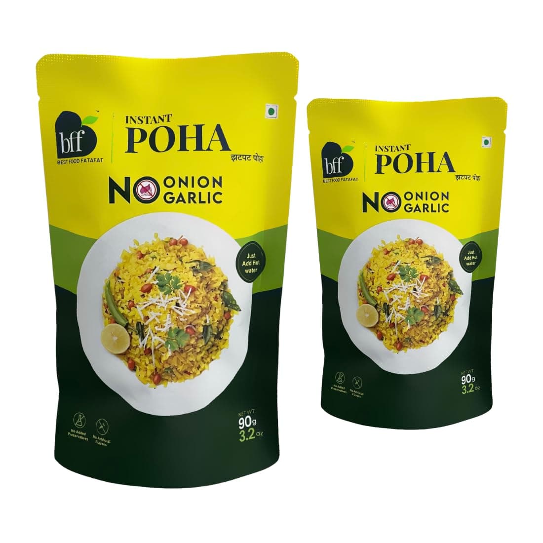 Instant Poha - Pack of 2 (90g Each) | Indian Breakfast Mix | Just Add Hot Water | No Added Preservatives | No Onion, No Garlic | Simple & Easy Meal Solution — image 2