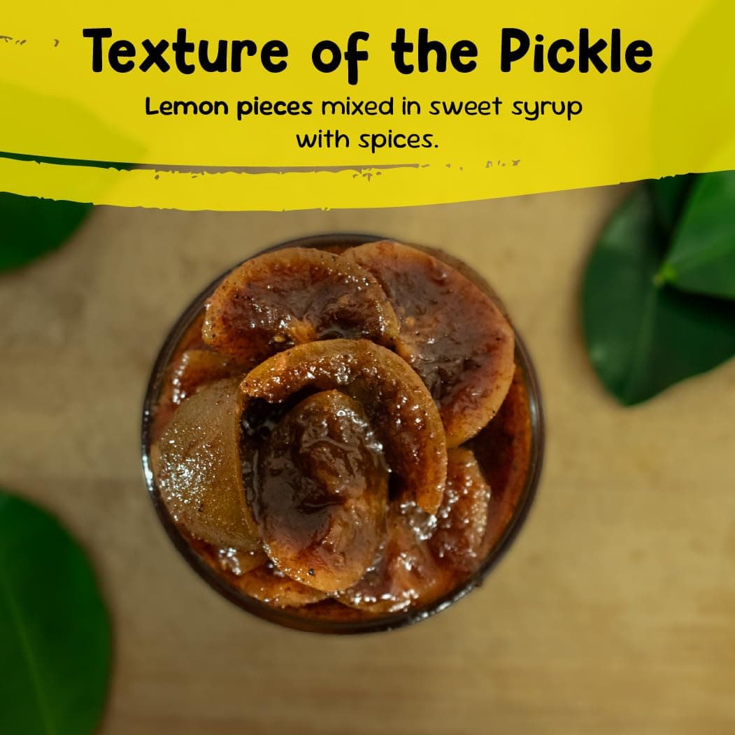 FarmDidi Lemon Pickle 325g in Fresh | Indian Homemade Nimbu ka Achar with No Onion & Garlic | Sweet & Sour Oil-Free Pickle | Traditional Grandma-Style Recipe | Organically Processed — image 4
