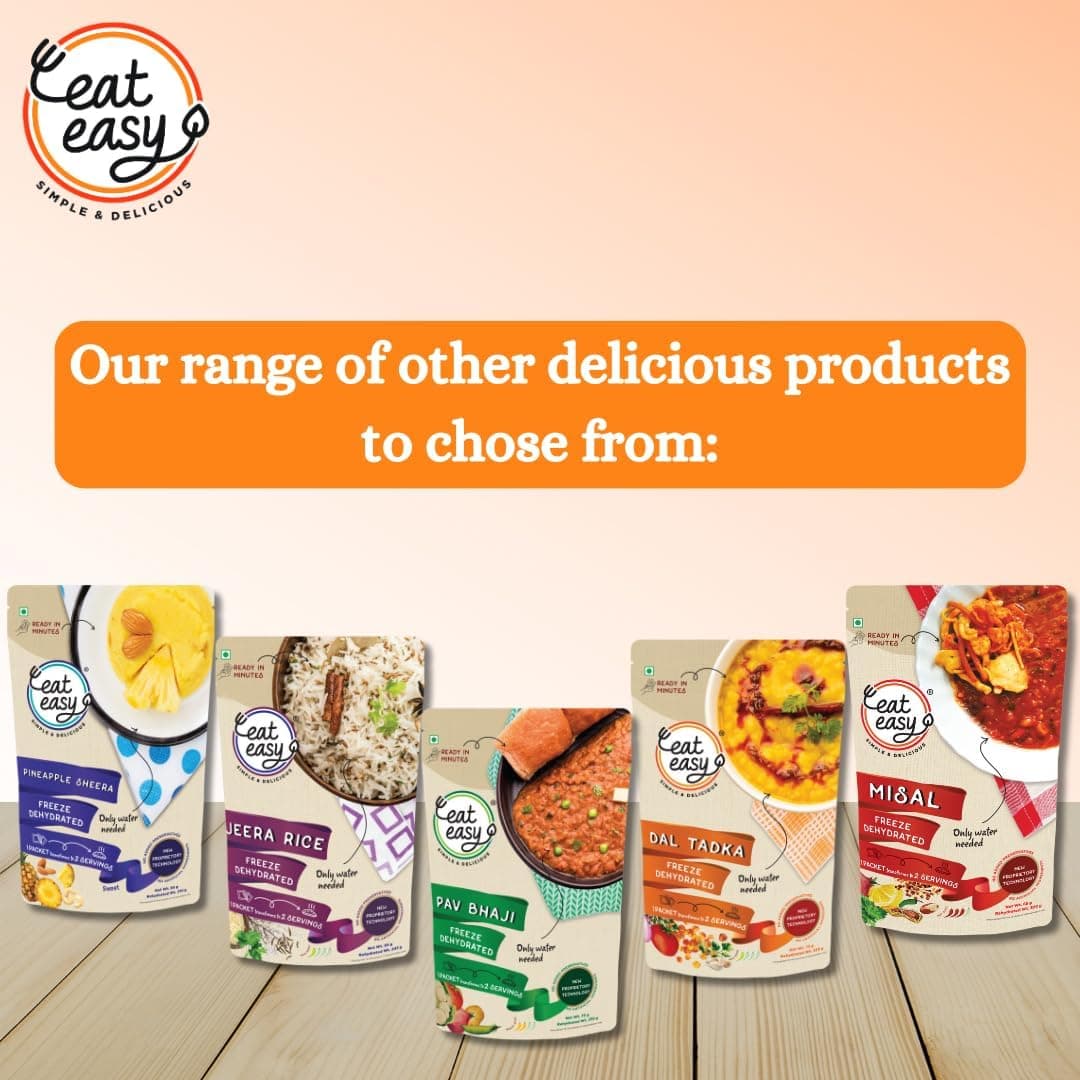 Eat Easy Ready To Eat Jain Poha- 100gm | Just Add Water and Cook | Freeze Dehydrated Instant Healthy & Delicious Poha for Travel, Hostel, Trekking, Camping, Hiking | No Onion, No Garlic, No Preservatives — image 6