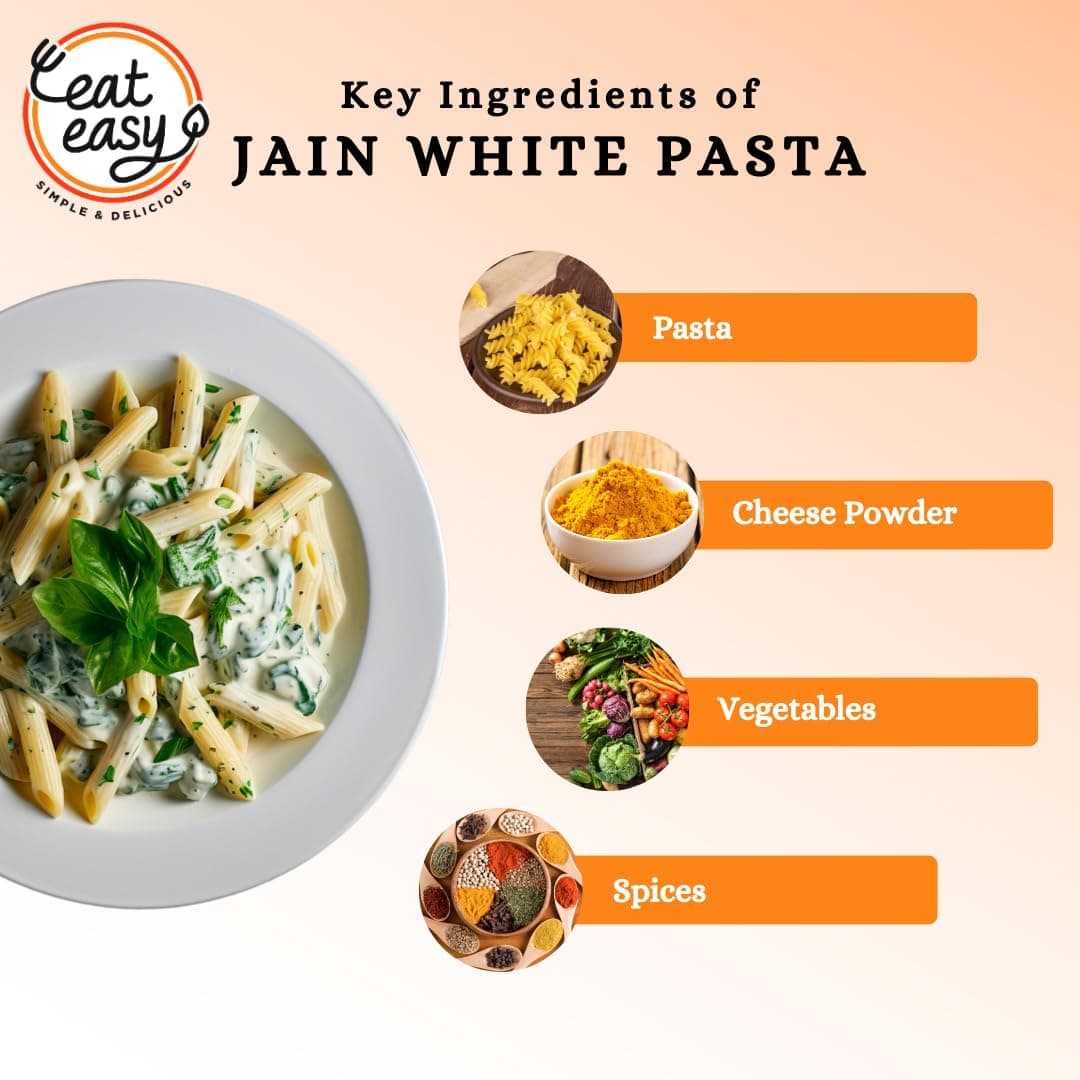 Eat Easy Ready To Eat Jain Pasta- 100gm (Pack of 2) | Freeze Dehydrated | Just Add Water and Cook | No Onion No Garlic, Vegetarian Healthy Instant Creamy Pasta Food for Travel, Trekking, Campign, Hostel — image 6