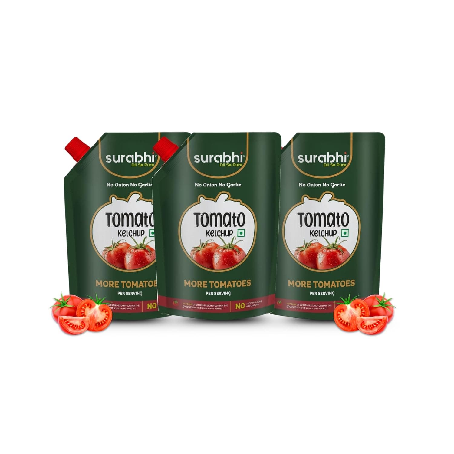Surabhi -Tomato Ketchup No Onion No Garlic (NONG) - 400 g (Pack of 3)