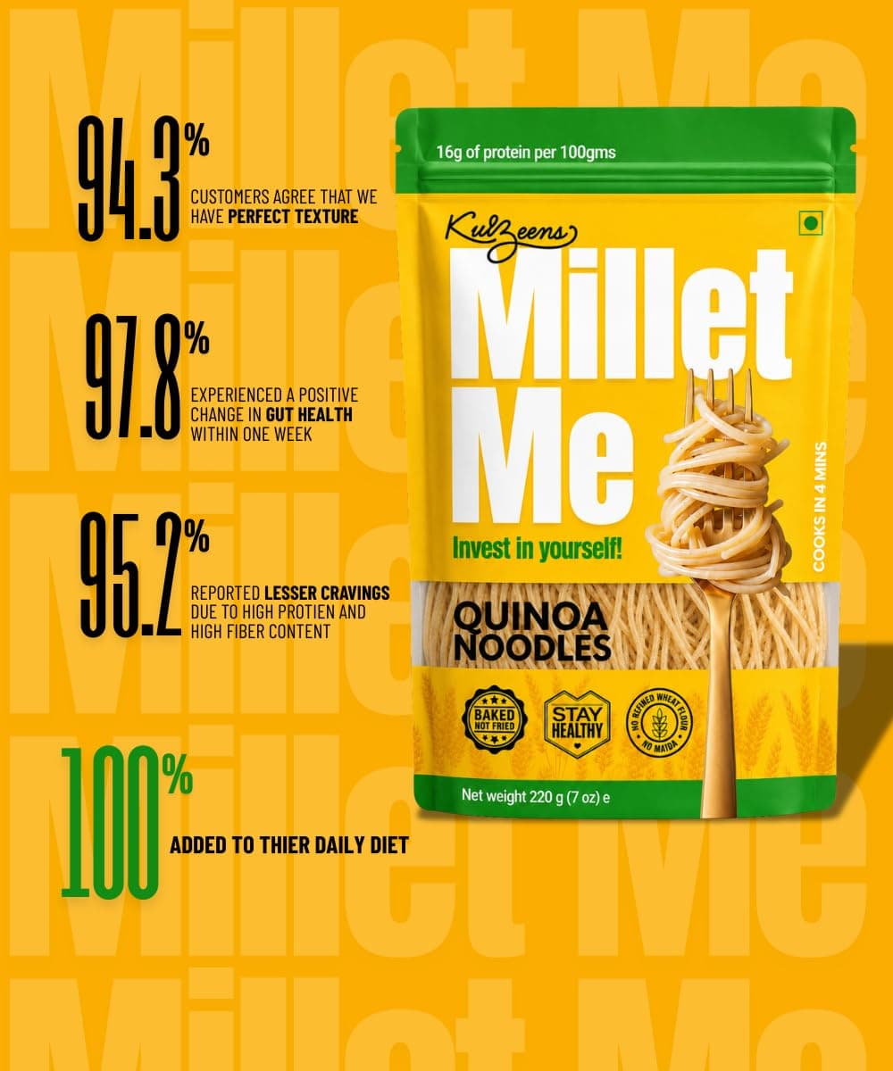 Millet Me by Kuizeens Gluten-Free Quinoa Noodles - 110g | Protein & Fiber-Rich | Easy-to-Make | Rich in Nutrients | No MSG | No Preservatives| Jain | No Onion & Garlic — image 2