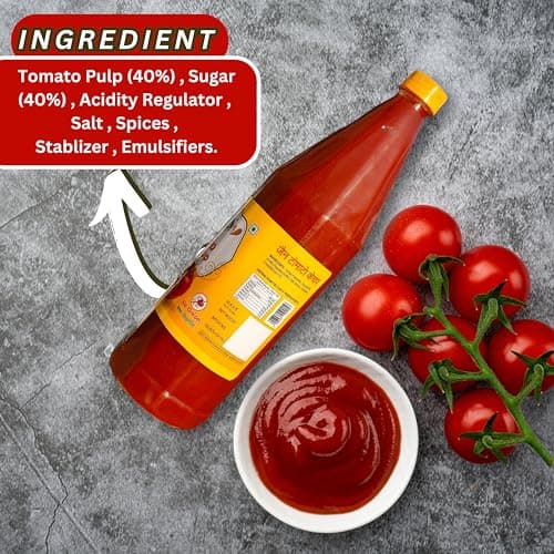 Otoba's Jain Tomato Ketchup (1kg)| Pure Tomato Sauce No Onion No Garlic No Other Vegetables in Bottle — image 5