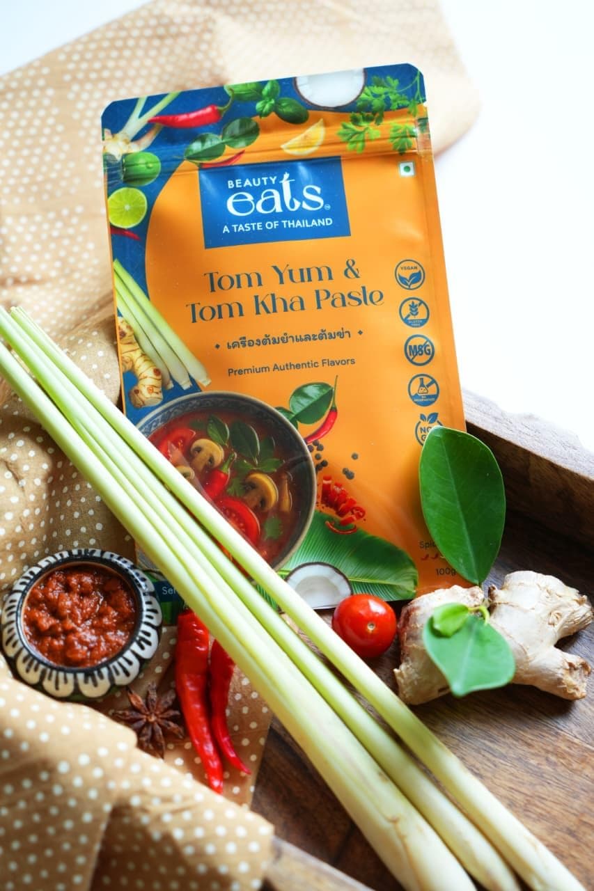 Beauty Eats Tom Yum And Tom Kha Paste Duo| Authentic Thai Soup Bases| Spicy & Creamy| No Onion&Garlic (Pack Of 2, 2 * 100Gm) — image 5