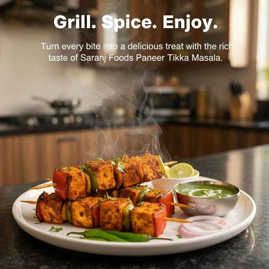 SARANZ Paneer Tikka Jain Blended Masala Perfect for Cooking, Ready to Use, No added colours, Spice Powders and Masalas, Premium Artisanal Spices with Rich & Strong Flavour-100 Grams Sprinkler Jar — image 5