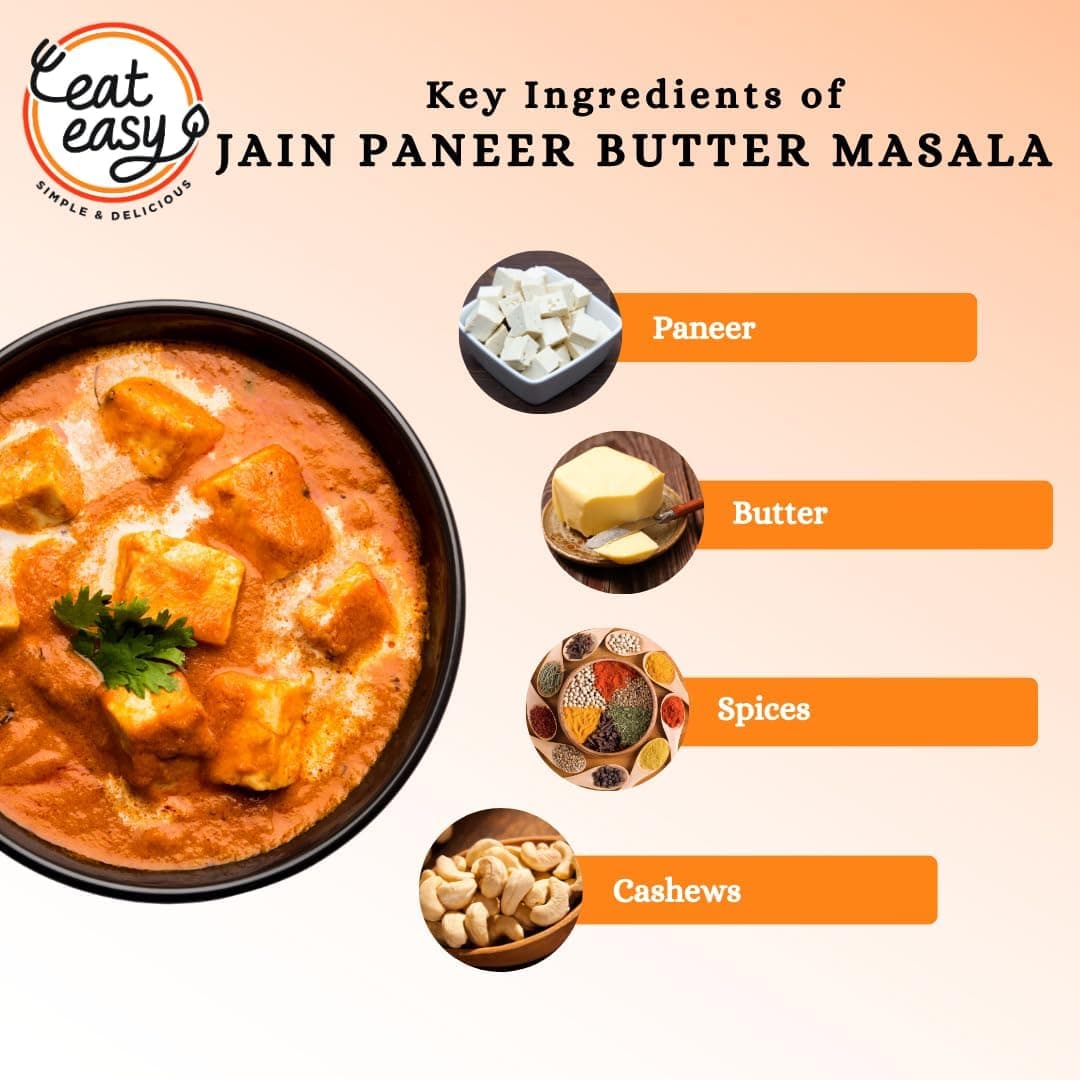 Eat Easy Ready To Eat Jain Paneer Butter Masala, 80gm of 1 Pack, Instant Food, Indian Meal, Travel Food, No Preservatives, No Added Artificial Colours & Flavours, Just Add Water and Cook (Pack of 2) — image 6