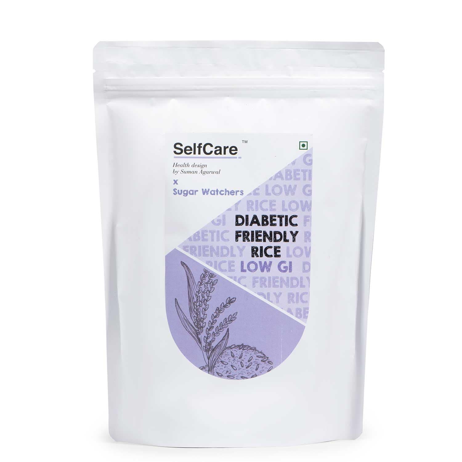 SelfCare By Suman Agarwal Diabetic Friendly Low GI Rice Pack of 1-1kg | Dal - Vegetable - Biryani - Pulao | Low Glycemic Index - Healthy Diet - Regulate Blood Sugar - Weight loss | Vegan - Jain