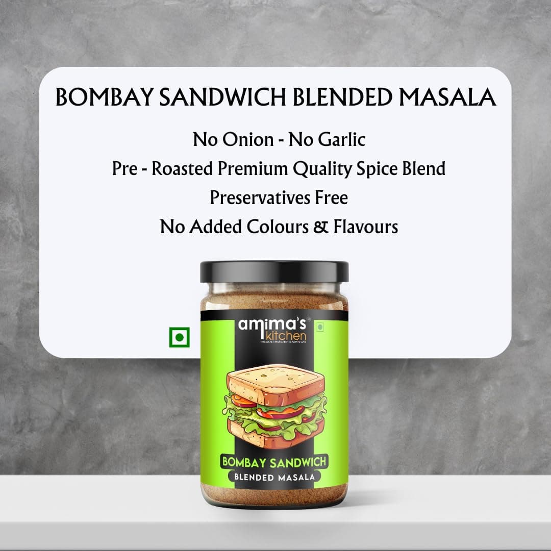 Amima's Kitchen Jain Sandwich Masala Sprinkler Jar -125g | Sandwich Spice Mix Powder | No Onion & No Garlic | Blended Spice Mix | No Artificial Flavour Added | Perfect For Grilled Sandwiches, Club Sandwiches, Toast Sandwich, Burgers, French Fries, Pizzas — image 4