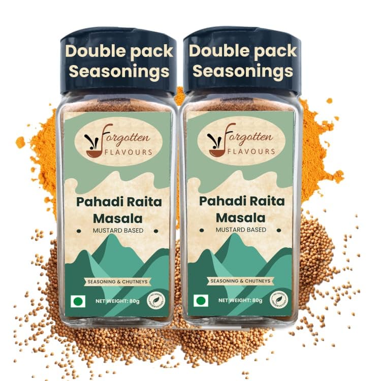 Forgotten Flavours - Pahadi Raitha Masala | Rai/Mustard Infused Authentic Pahadi Raita Masala Seasoning Mix Powder, No Preservatives | Chaas Masala | Buttermilk Masala | 80 GMS | Pack of 1 — image 7