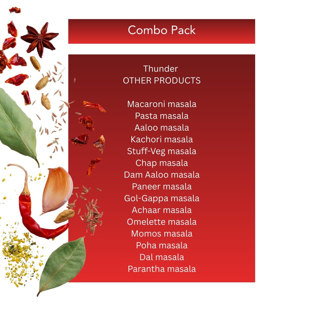 Thunder Aaloo Masala & Kachori Masala Combo, Complete Recipe Spice Mix For Achari Aloo, Aloo Sabzi, Potato Recipes & Khasta Kachori Filling, Authentic Taste, No Onion No Garlic, 100g Festive Pack Of 2 — image 8