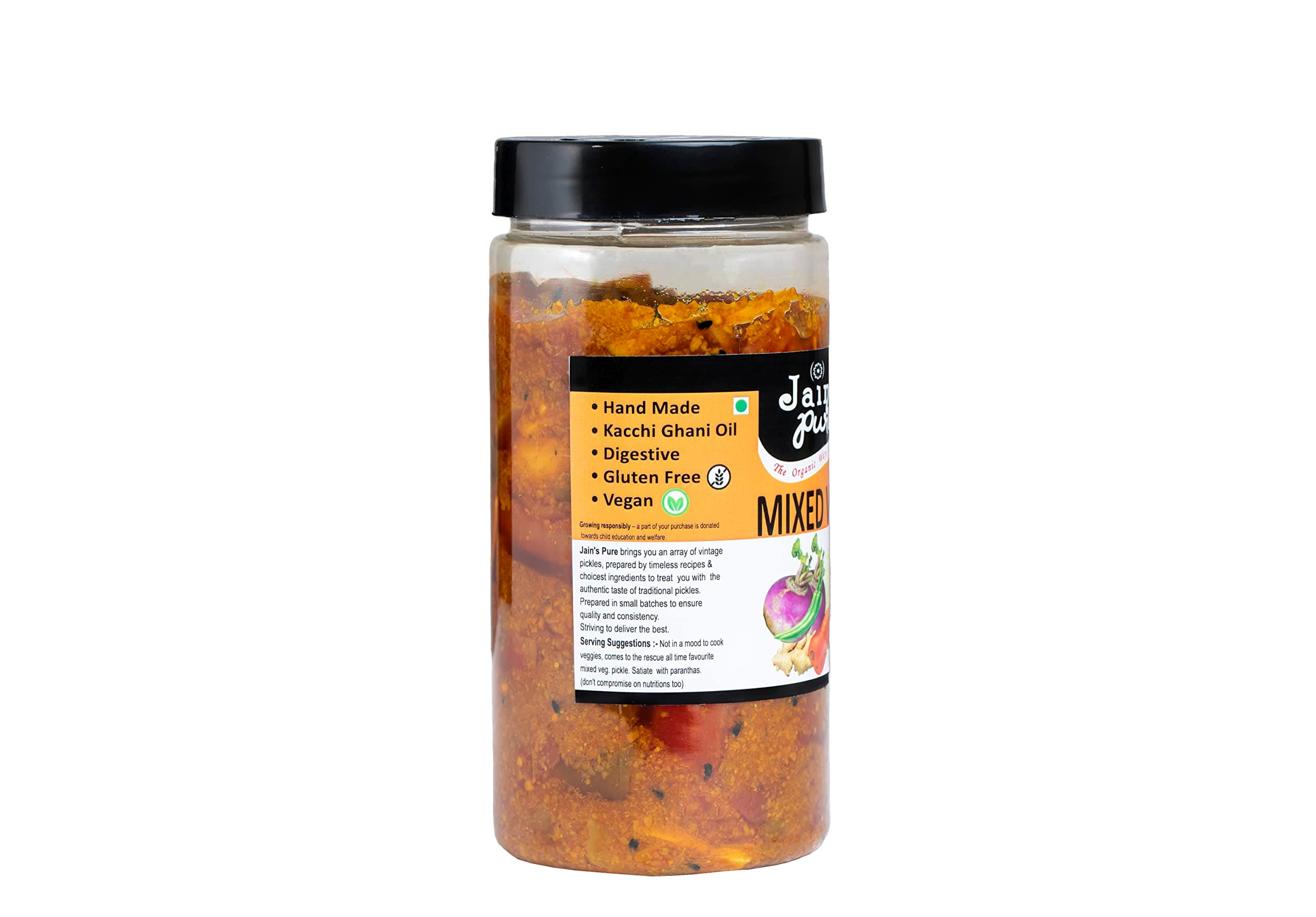JAIN'S PURE MIXED VEGETABLE ACHAR, 400 GM — image 5
