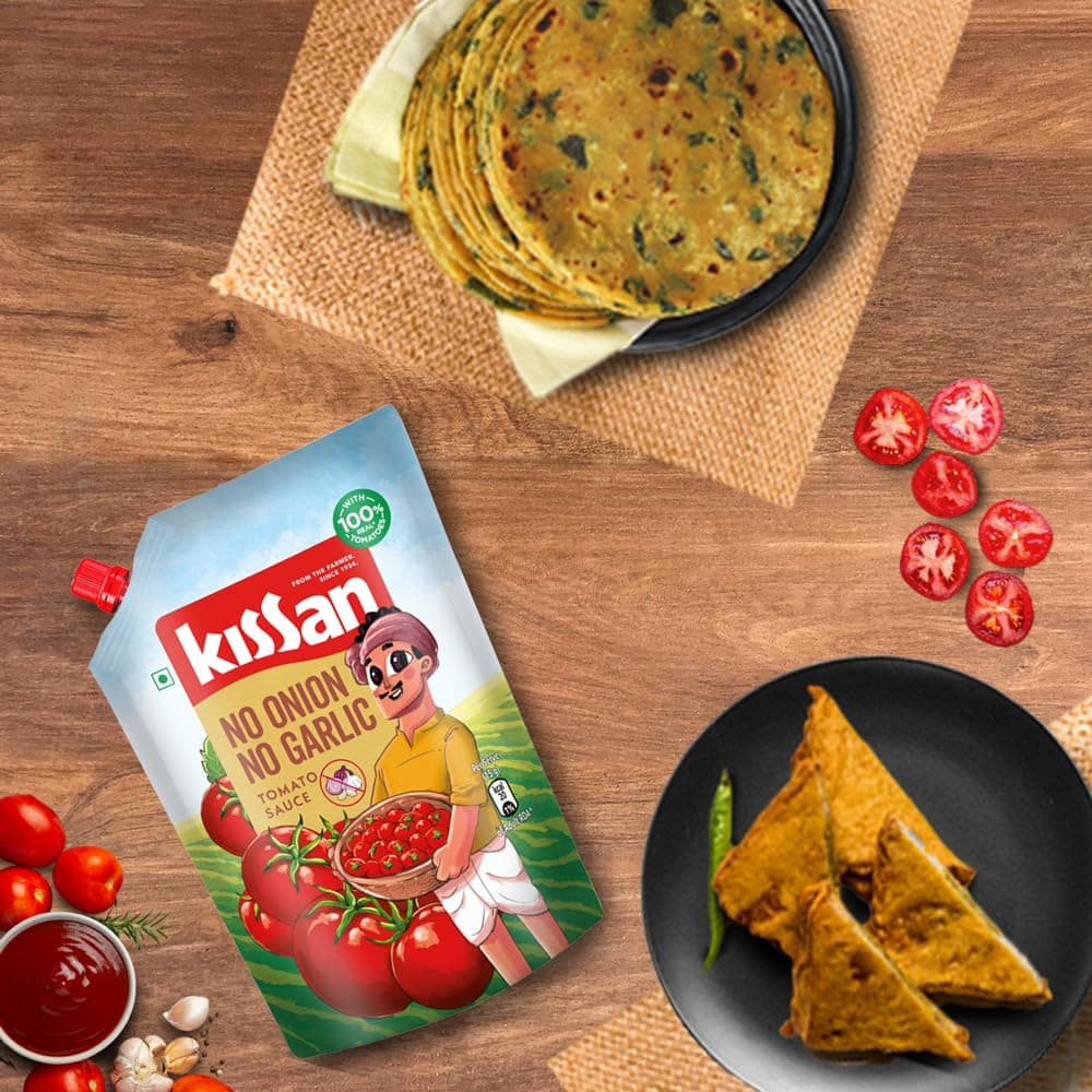 Kissan No-Onion No-Garlic Tomato Sauce, 850g / 900g / 950g (Weight May Vary) — image 5