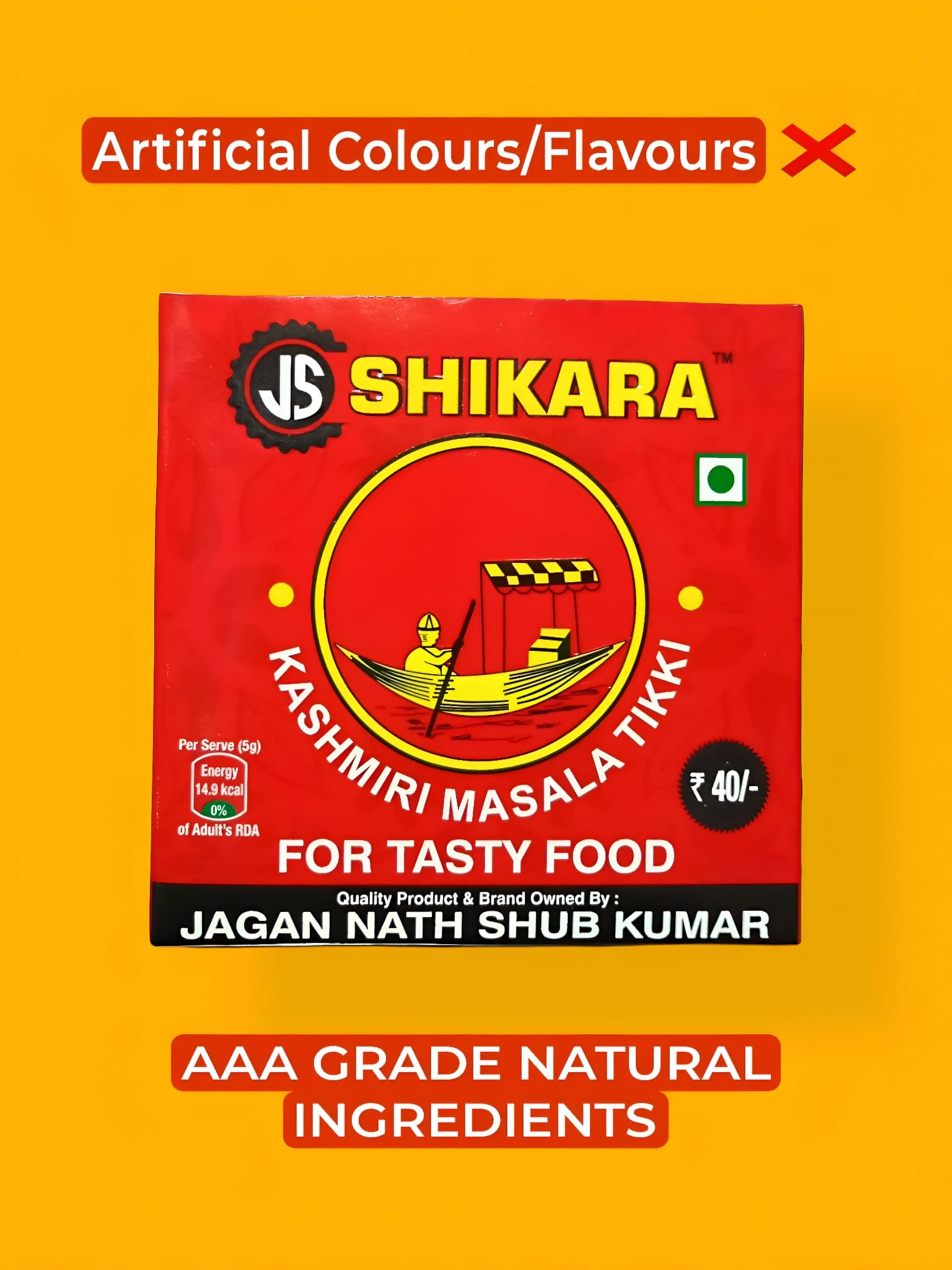 JS Shikara Special Kashmiri Masala Tikki – Traditional Indian Spice Mix, Premium Authentic Flavor, Pack of 6 x 40g (Total 240g) — image 8