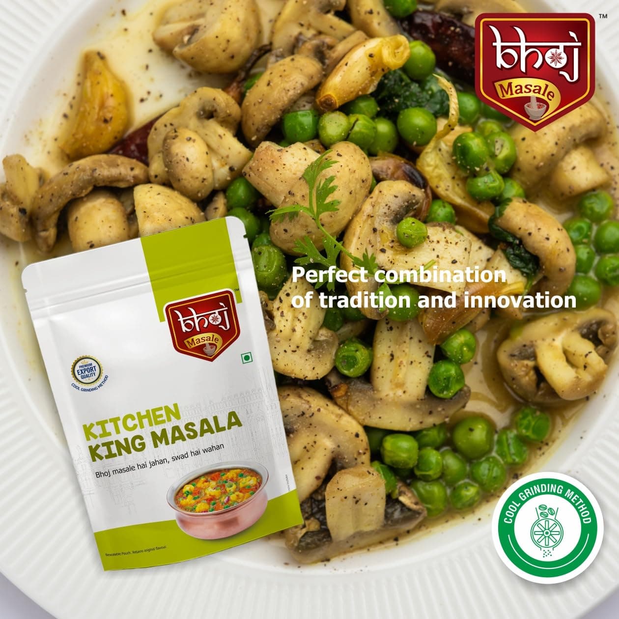 Bhoj Masale Kitchen King Powder Combo Pack of 2 (200GM Each) | Aromatic Spice for Flavorful Indian Cooking | For Flavorful Cooking | No Artificial Flavor Added. No colour, no preservatives, no onion and no garlic ( Jain Masala ) — image 6