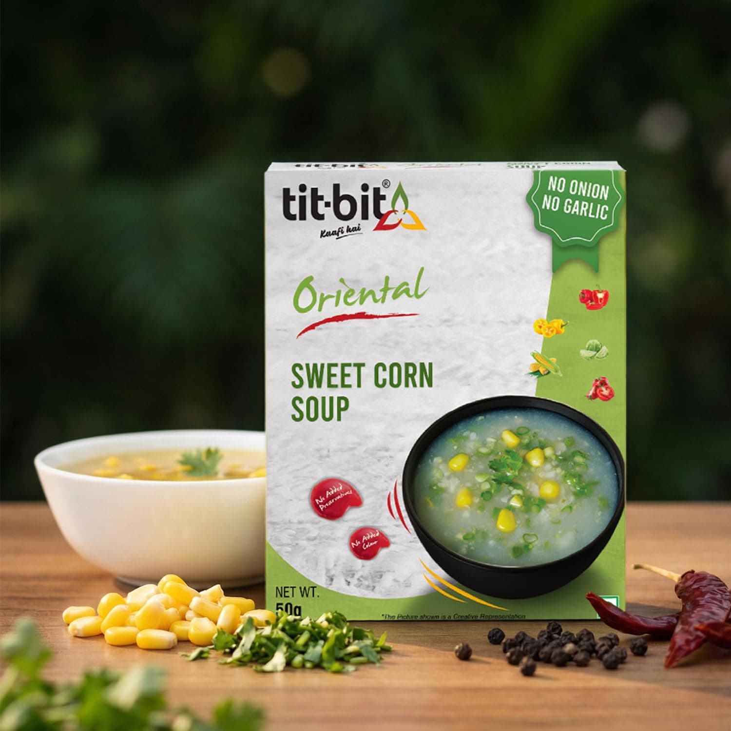 Tit-Bit Sweet Corn Soup Powder, Pack of 5 (250g), Instant Creamy and Tasty Corn Soup, No Onion No Garlic, Ready-to-eat Soup Packets for Easy Preparation — image 6