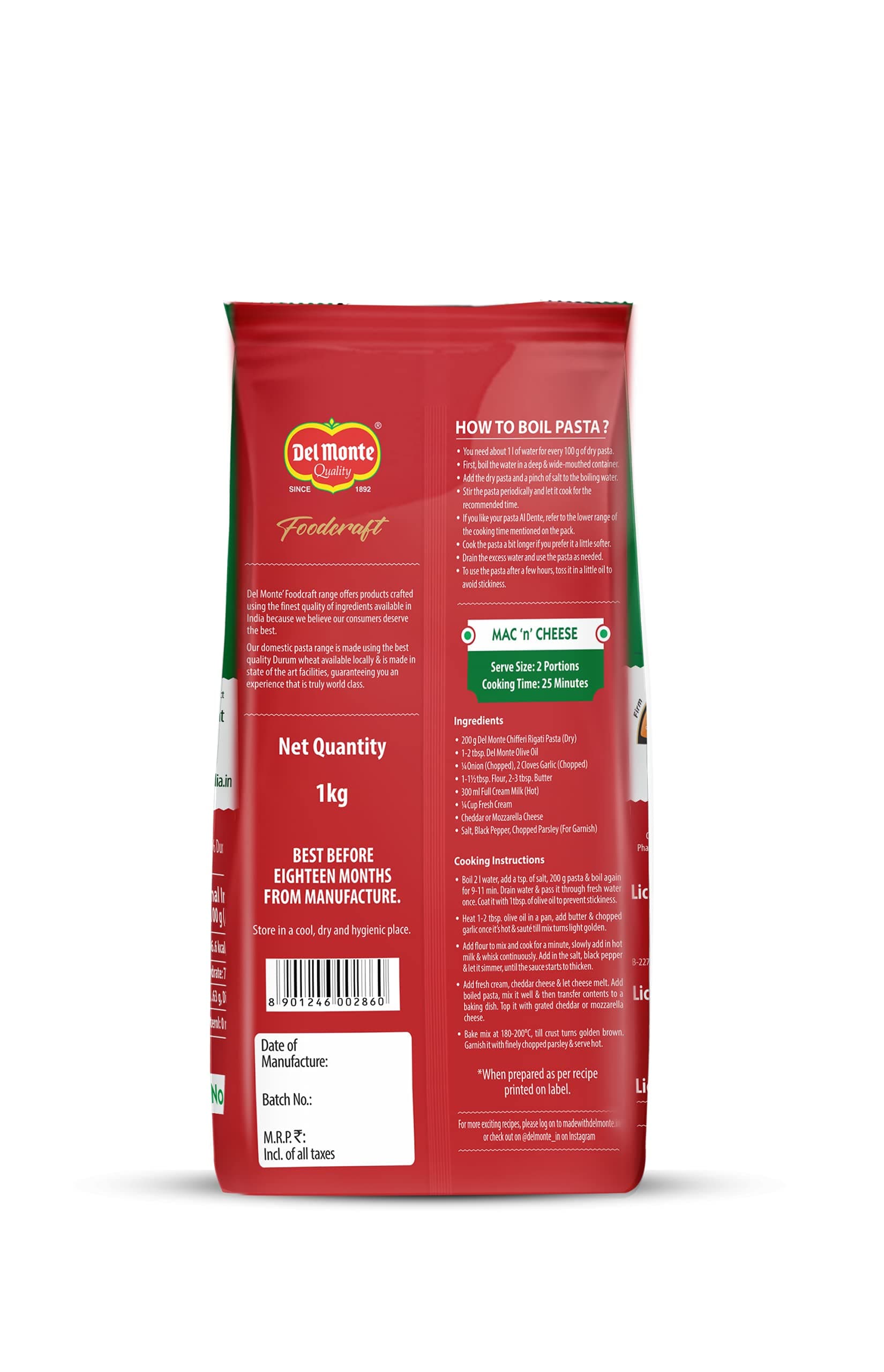 Del Monte Tomato Ketchup No Onion No Garlic Pouch, 950 g & Food Craft Elbow Pasta, 1kg — image 7