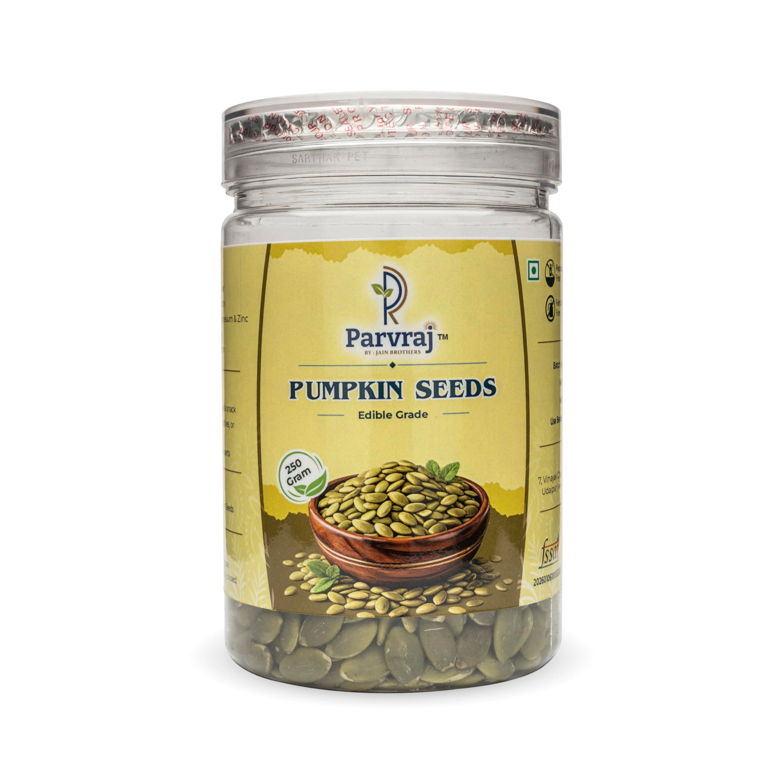 Pumpkin Seeds 250g | Premium Edible Grade Raw Seeds | High Protein, Fiber & Healthy Fats | Rich in Magnesium & Zinc | Natural Superfood Snack | Vegan, Gluten-Free, No Preservatives