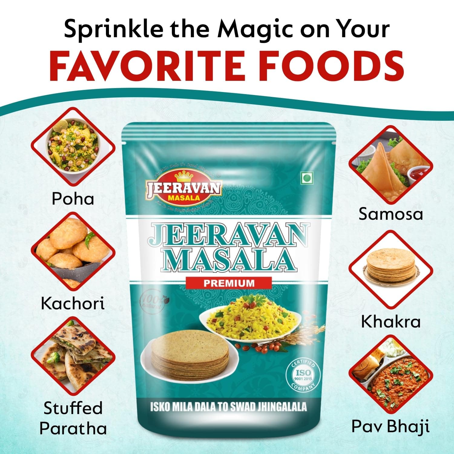 JEERAVAN Masala Standard - Poha,Pakoda Spice Powder for Raita Fruit Chaat Masala Natural Hing Jeeravan Mix Powder 500 gm (Pack of 1) — image 6