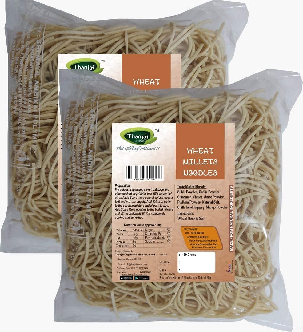 Thanjai Natural Wheat Noodles 180 Grams X 2 (360 Grams) of Homemade Natural Noodles(No Preservatives, No Maida, No Artificial Extract) — image 6
