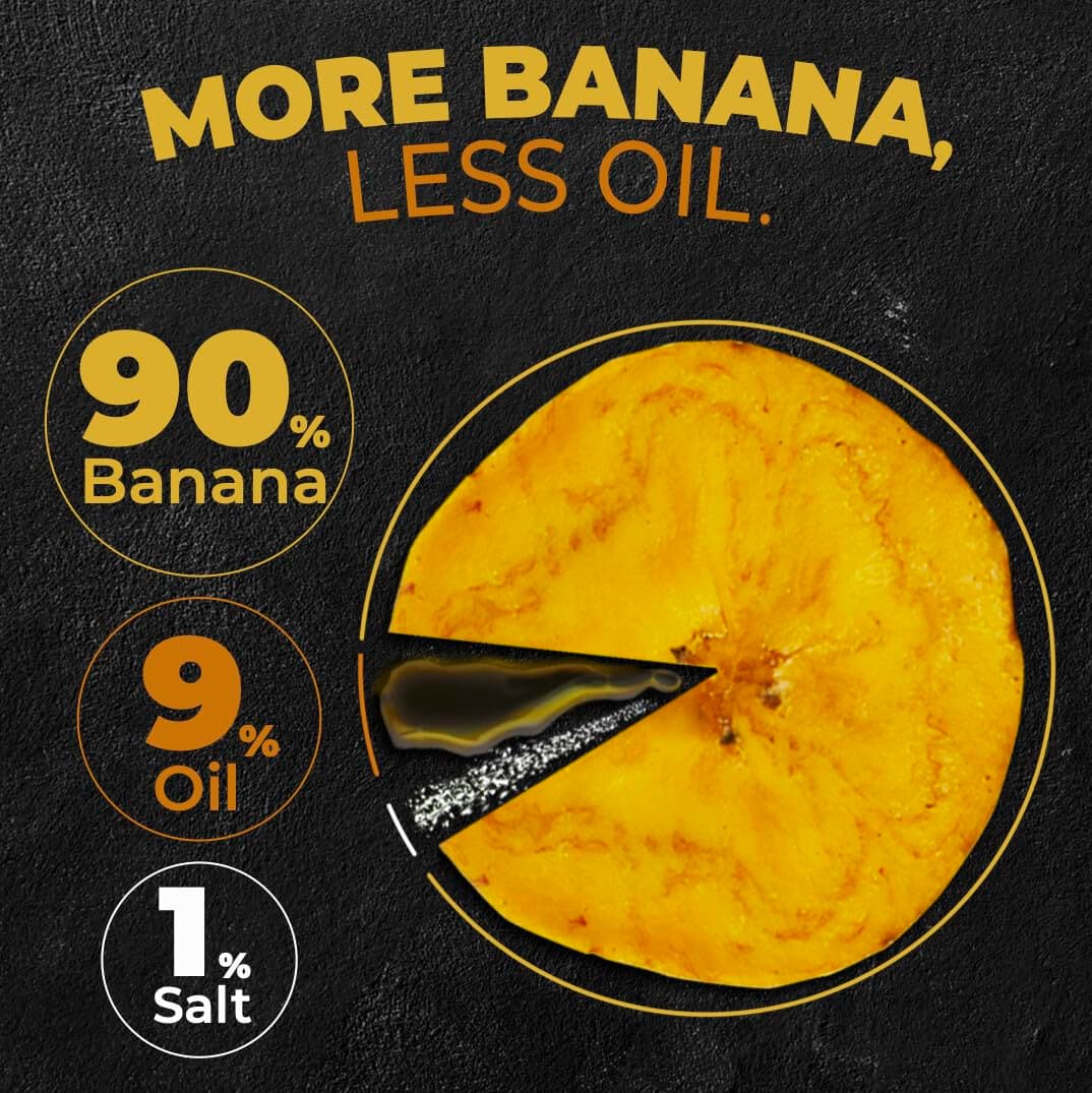 Dakshyn Nendran Yellow Banana Classic Satled Wafer Chips (200g x Pack of 2) | Jain Snacks No Onion No Garlic | Oil Free Snacks | Healthy, Gluten Free, Vegan, Plant Based | Kerela Banana Salted Chips — image 6
