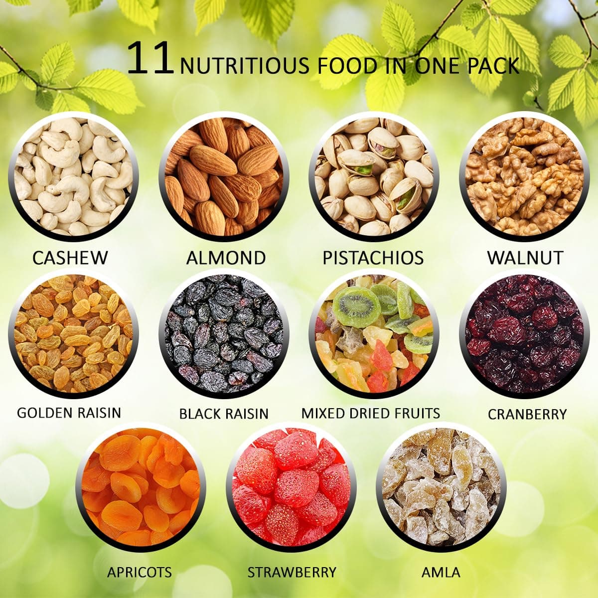 Forest Found 750g Premium Mix Dry Fruits & Nuts | 9+ Varieties Superfood Blend | Roasted Almonds, Cashews & Berries | Healthy Snack for Weight Loss & Immunity — image 3
