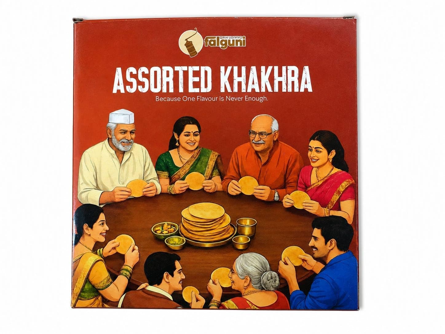 Falguni Gruh Udhyog (FGU) Jain Assorted Khakhra Combo | Crispy Roasted Whole Wheat Gujarati Snacks | No Onion No Garlic Ready-to-Eat Tea Time Snack Combo | Healthy & Crunchy | 500g — image 3