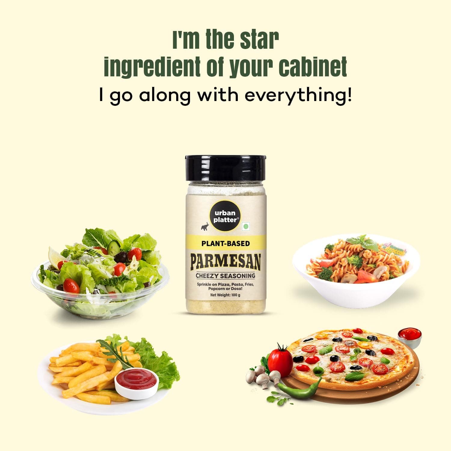 Urban Platter Parmesan Style Seasoning, 100g (Savoury Umami Sprinkle | Clean-Label | Ideal for Pasta, Salads, Snacks) — image 8