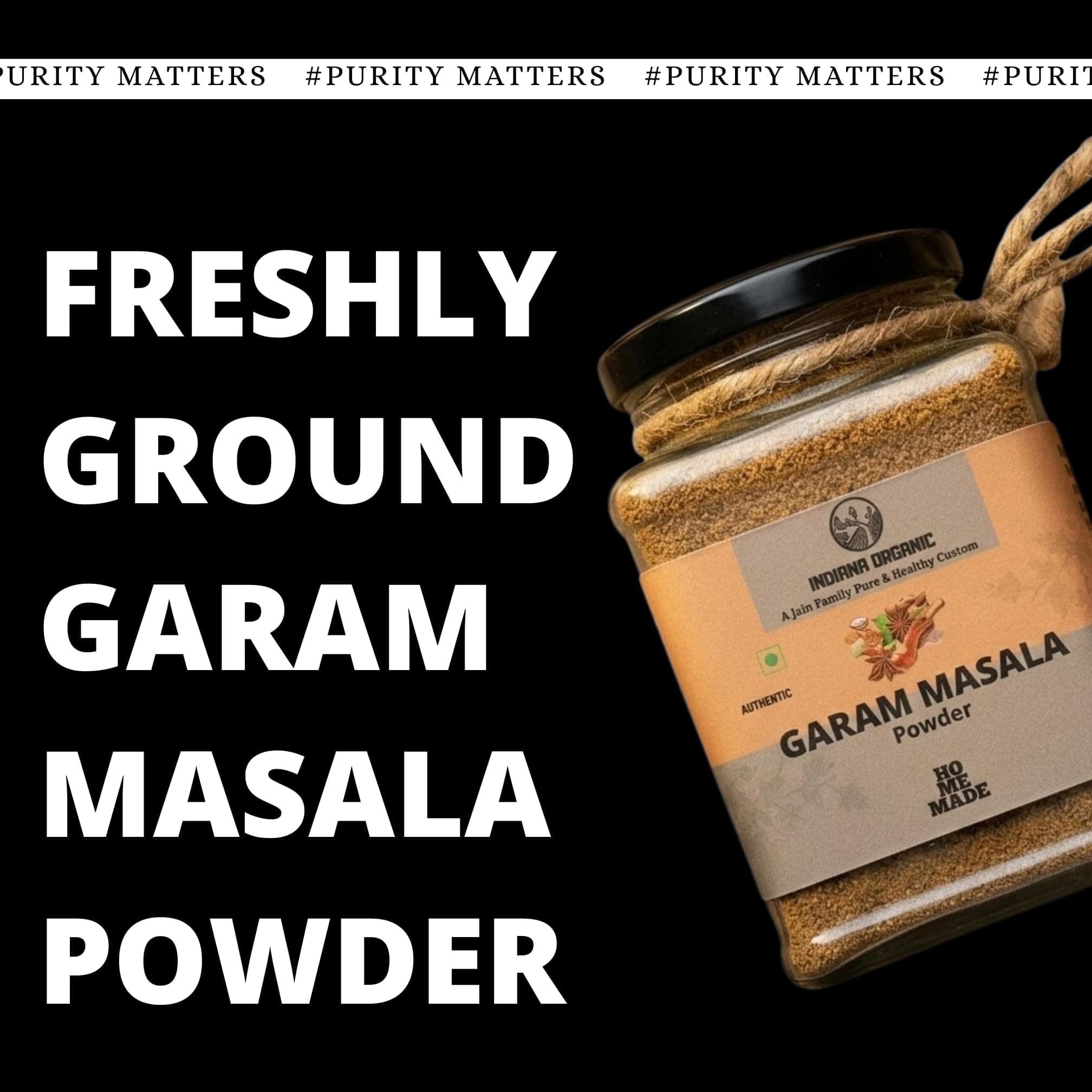 Indiana Organic Garam Masala Powder – Roasted Whole Spice Blend |150 Gram | Freshly pack on order | No Red chilli garam masala | No onion and garlic. — image 3
