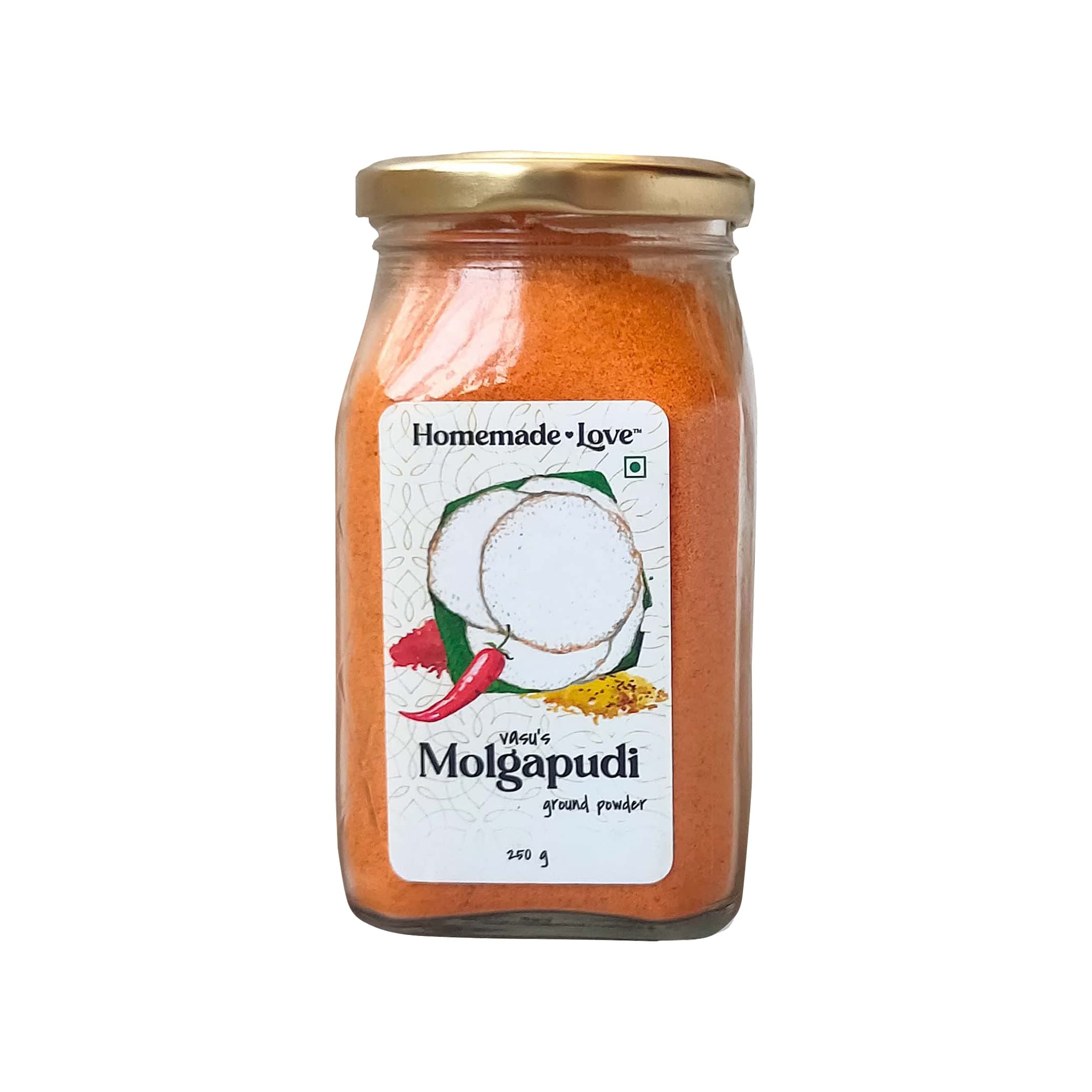 Homemade Love Idli Chutney Powder (250gram)|South Indian Style Molgapudi|Instant Gunpowder Chutney|Perfect For Idli, Dosa, Appam, Rice, Chapati, & Roti|No Added Onion & Garlic