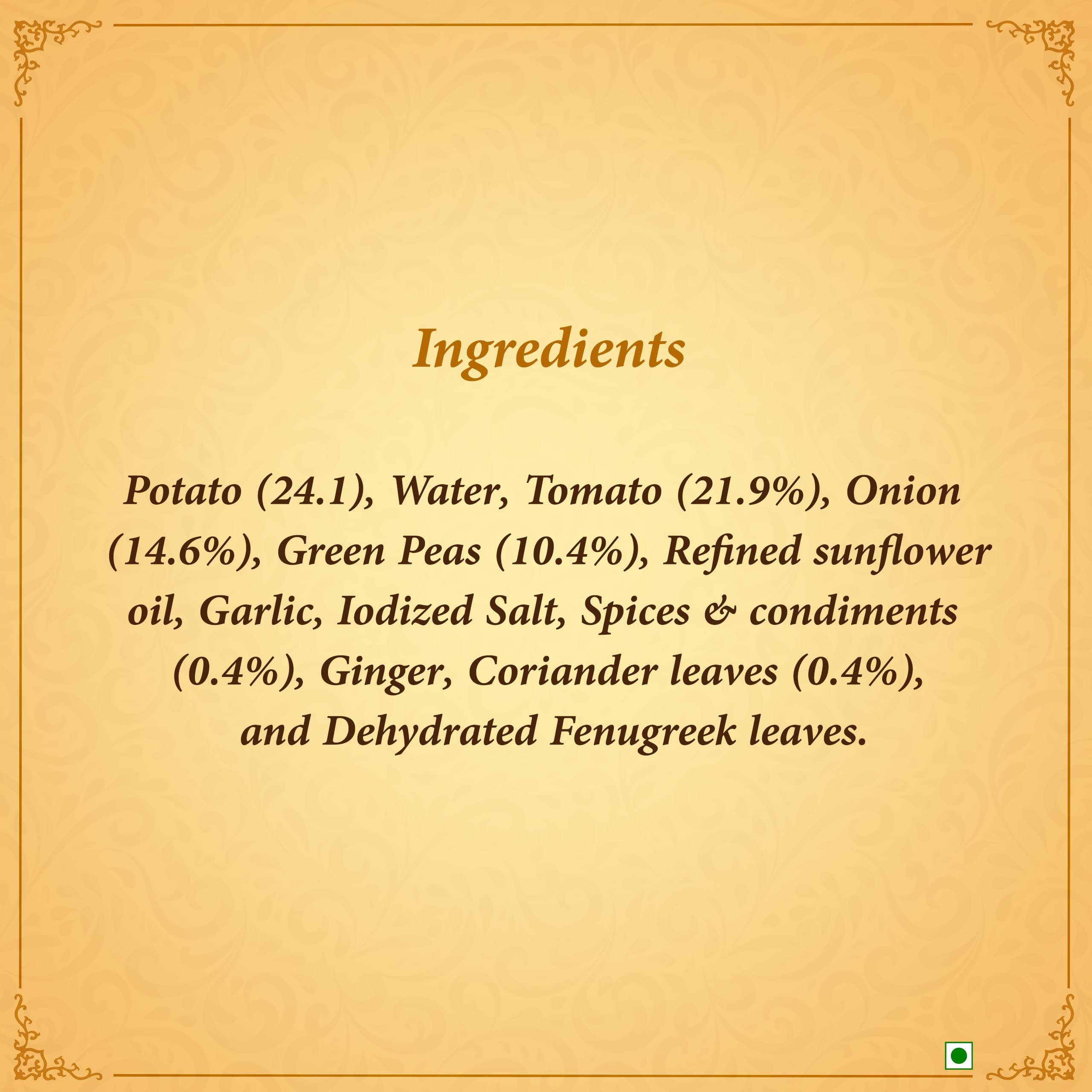 Kitchens of India Aloo Matar, ITC Ready to Eat Indian Food, Just Heat and Eat, Microwavable, 285g — image 7