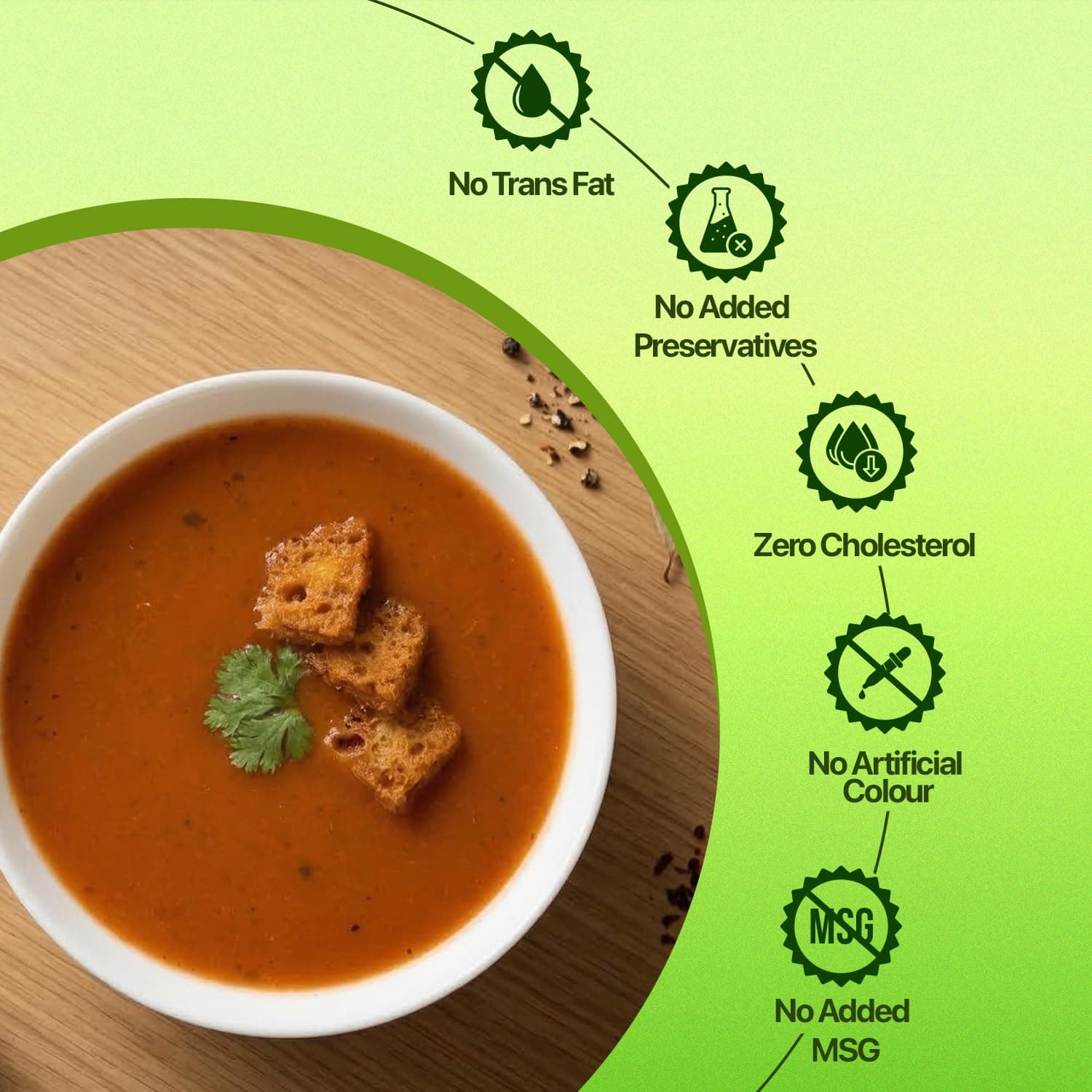 Tit-Bit Tomato Soup Powder Pack of 5 (250g), Instant Chatpata and Spicy Tomato Soup, No Onion No Garlic, Ready-to-eat Soup Packets for Easy Preparation — image 4