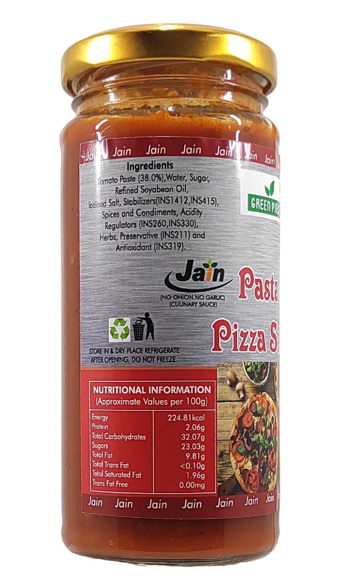 K3 Masala Jain With No Onion No Garlic Pizza and Pasta Sauce.(250gm) Sauce & Dip (250 g) — image 3