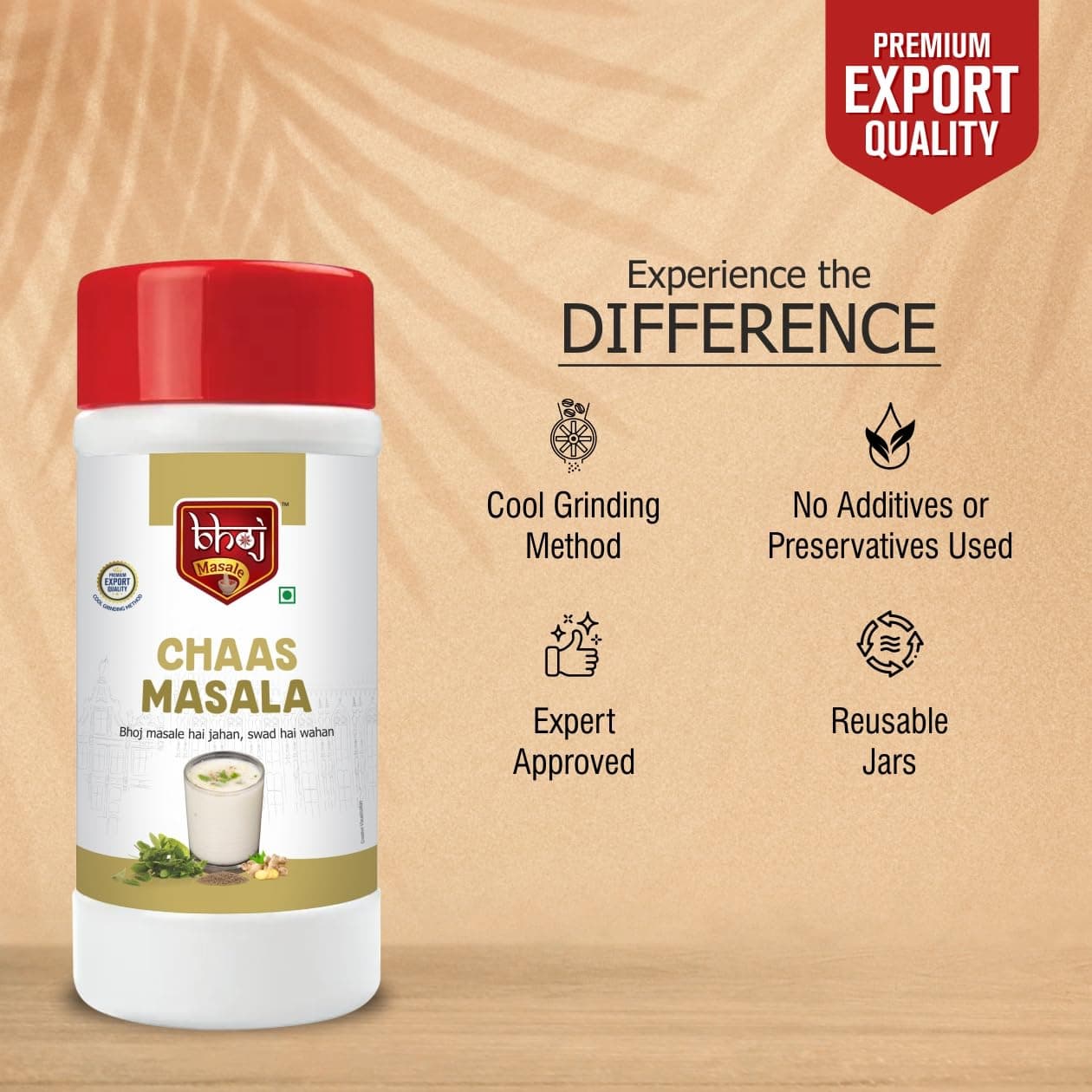 Bhoj Masale Chaas Masala 450GM | Buttermilk Masala | Helpful for digestion. No Colour, No Preservatives, No Onion & No Garlic (Jain Masala) — image 6