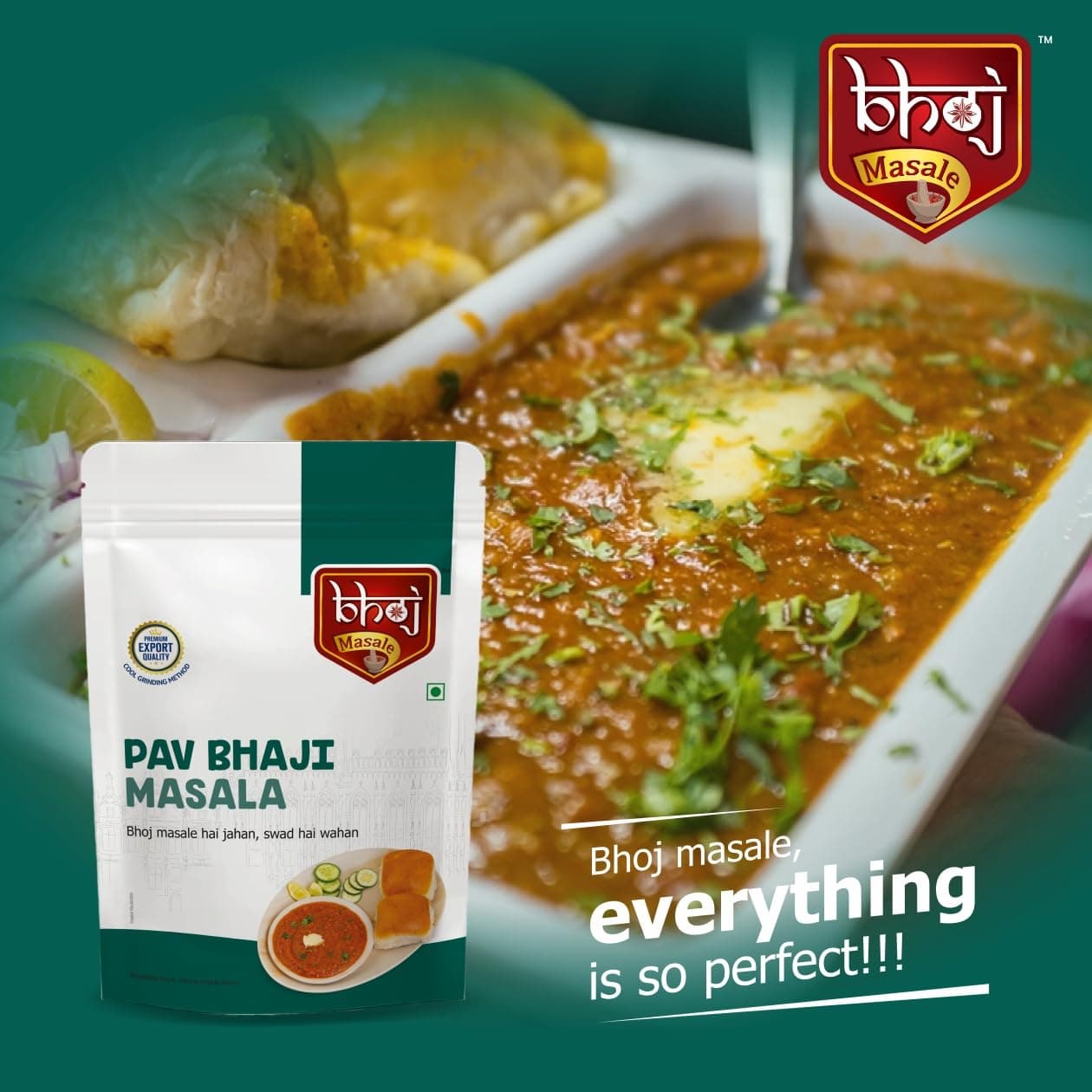 Bhoj Masale Pav Bhaji Masala Powder 200GM | Delicious & Aromatic Pav Bhaji | Premium Spices Blend | Zero Additives & Preservatives. No Colour, No Preservatives, No Onion & No Garlic (Jain Masala) — image 5
