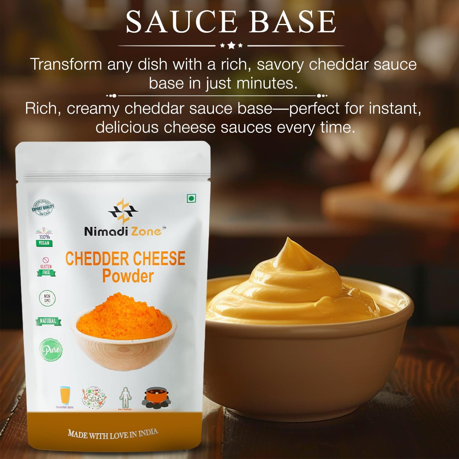 Cheddar Cheese Powder | Cheese Powder for Popcorn - 500 GM X 2 = 1 KG By Nimadi Zone — image 4