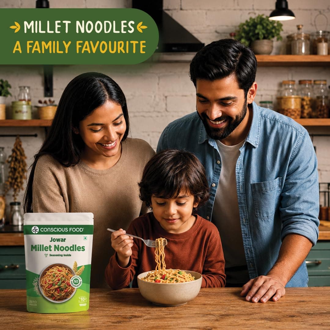 Conscious Food Millet Noodles | 162g | Pack of 3 | No Preservatives | No Maida | No Msg | No Artificial Colors or Flavors, No Trans Fat & Cholesterol — image 5