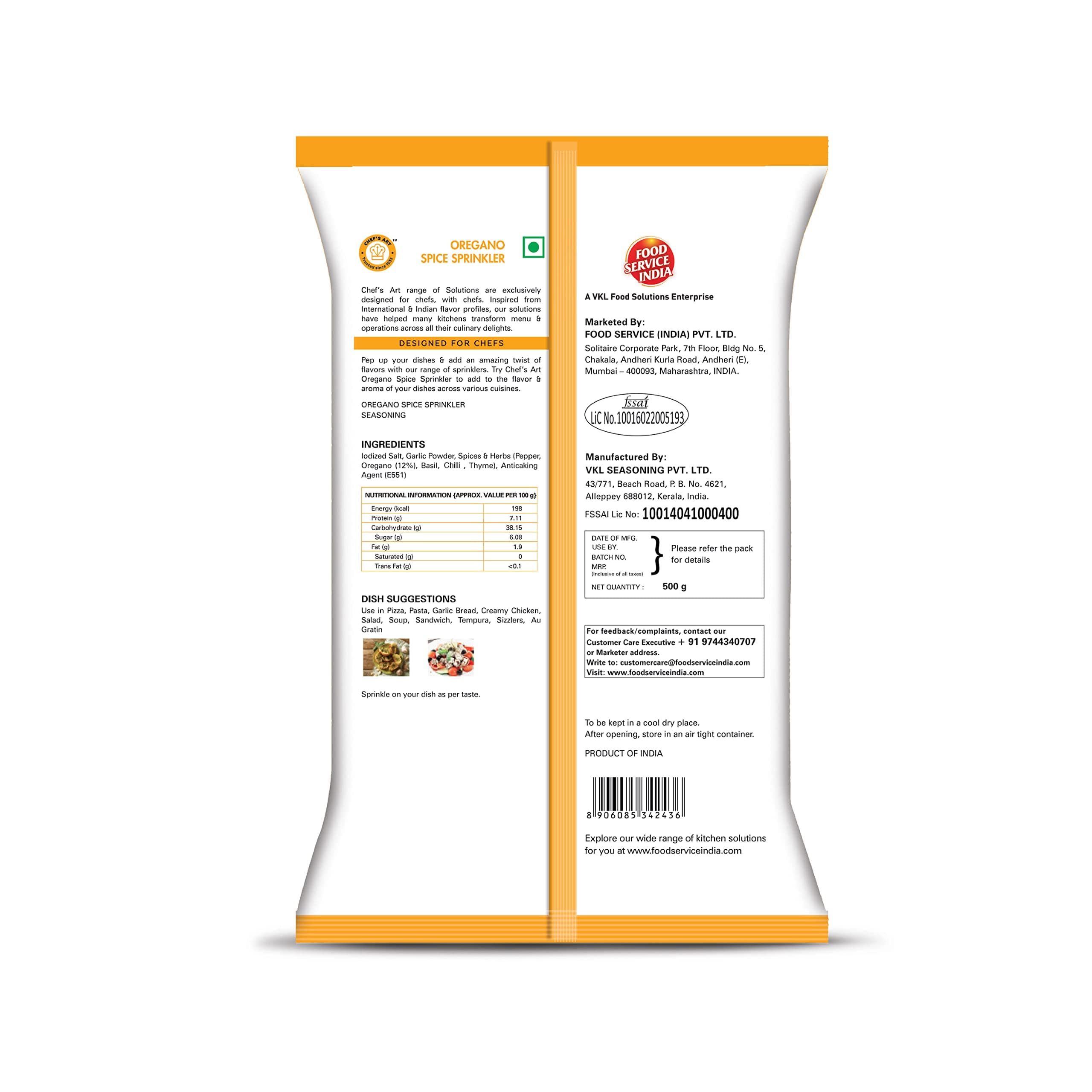 FOOD SERVICE INDIA chef's Art Oregano Fresh Spice Sprinkler (500 Gm) — image 7