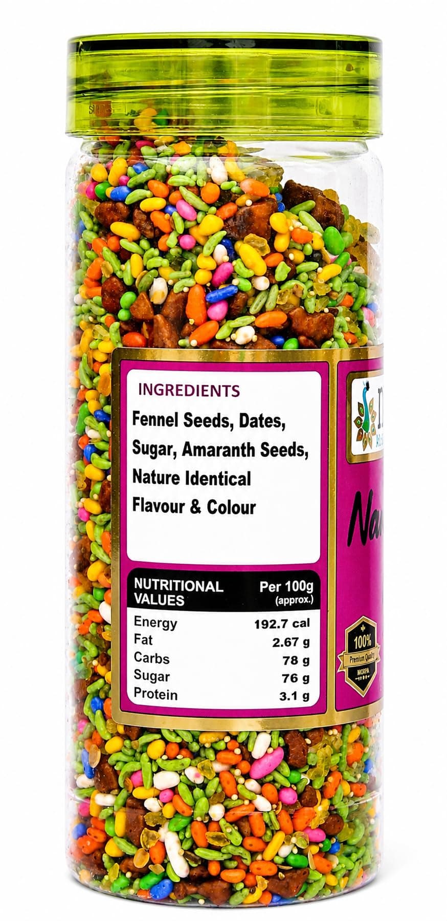 Morpa Namaskar Mix Mouth Freshener Premium Indian Mukhwas Saunf Supari and Colorful Seed Blend After Meal Digestive and Breath Freshener Jain Special 100% Veg — image 3